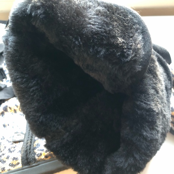 Boots faux fur flat bottom animal print sequins - Picture 5 of 14